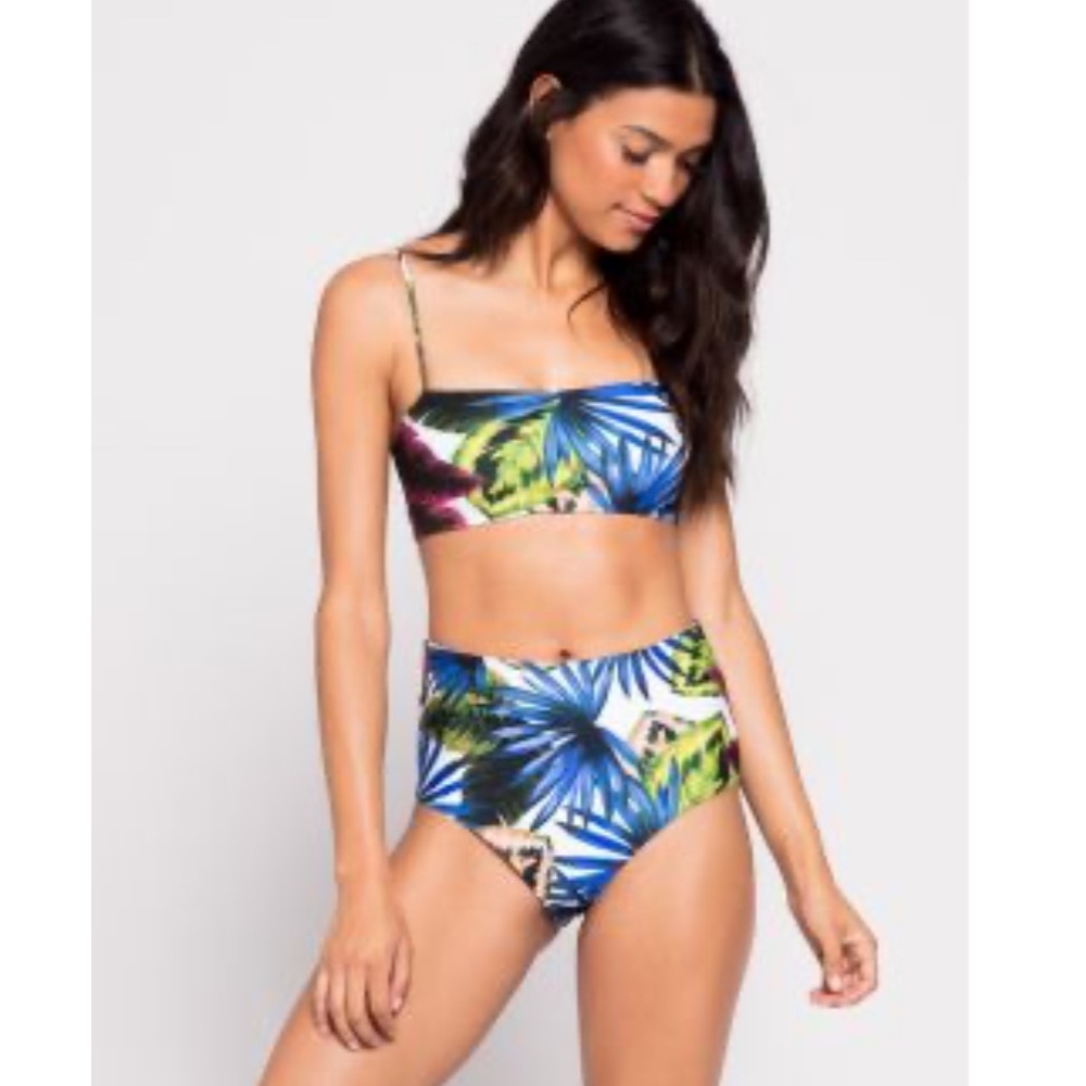 L*Space Revolve Women’s Bikini Bottom High Waist Reversible XS